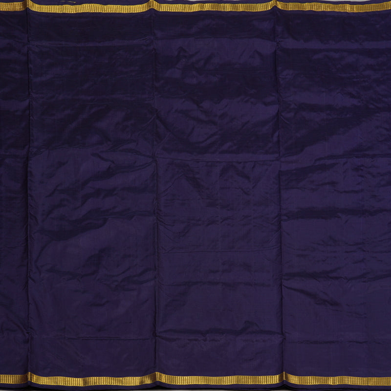 Hayagrivas Handloom Midnight Blue Ten Yards Silk Saree KBE757G2-3