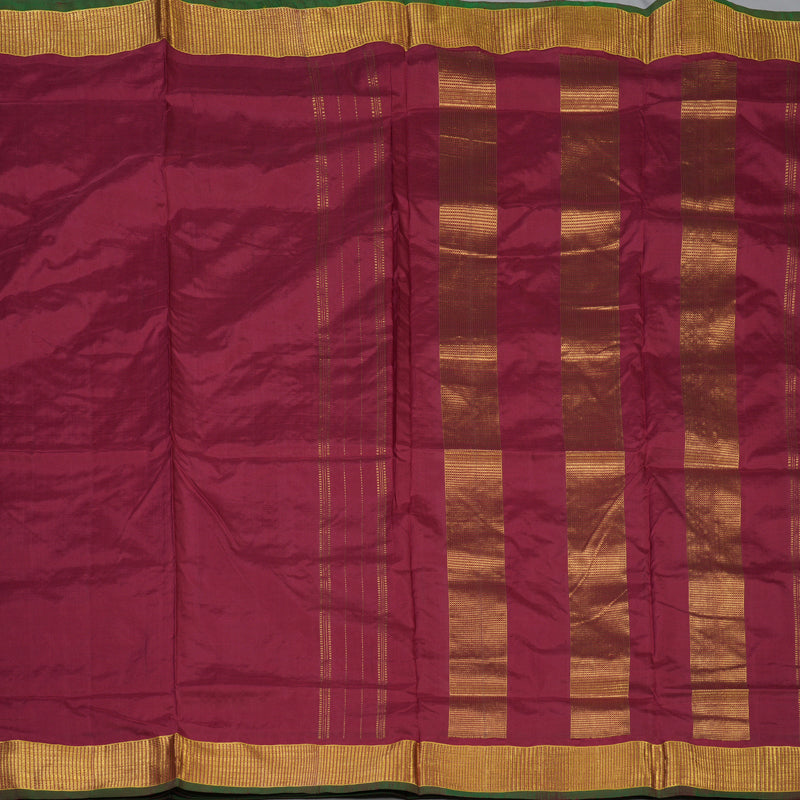 Hayagrivas Handloom Maroon Ten Yards Silk Madisar KBE757G9-1
