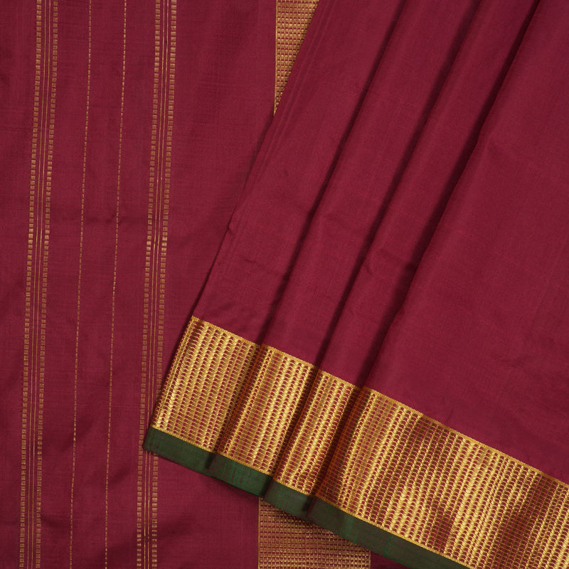 Hayagrivas Handloom Maroon Ten Yards Silk Madisar KBE757G9-1