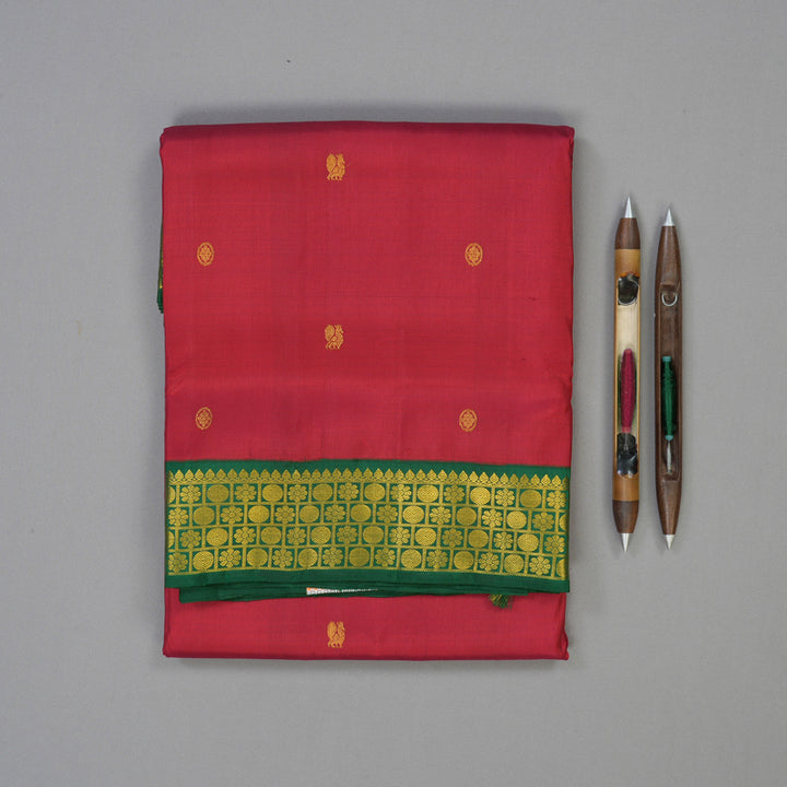 Hayagrivas Handloom Maroon Ten Yards Silk Madisar KBE763G2-1