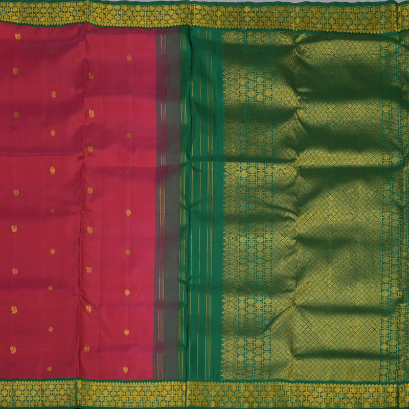 Hayagrivas Handloom Maroon Ten Yards Silk Madisar KBE763G2-1