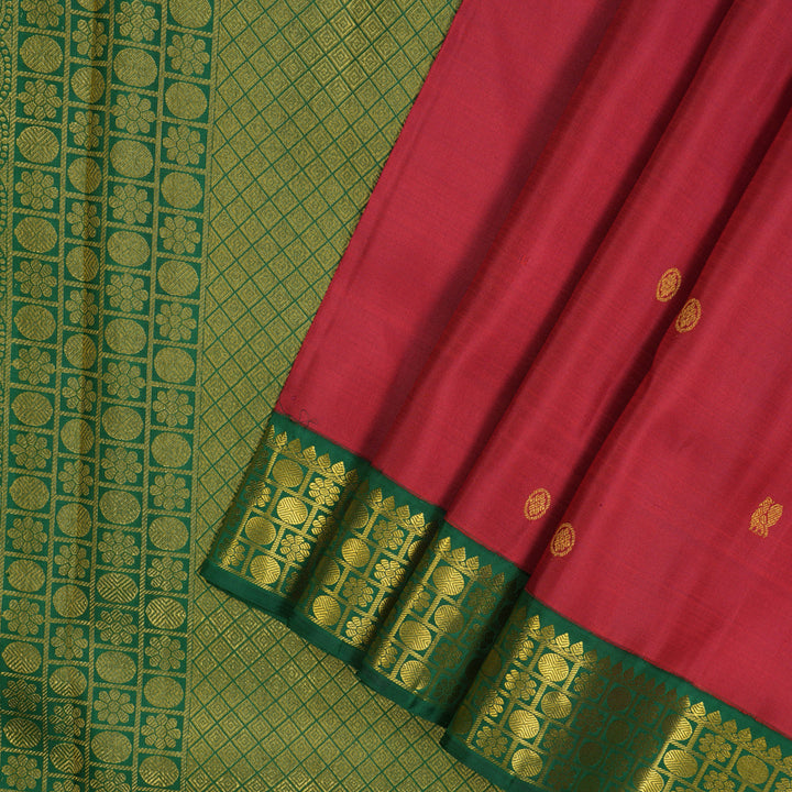 Hayagrivas Handloom Maroon Ten Yards Silk Madisar KBE763G2-1