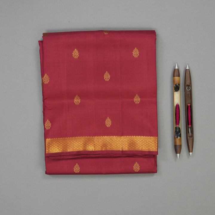 Hayagrivas Handloom Maroon Ten Yards Silk Madisar KBE763G5-1