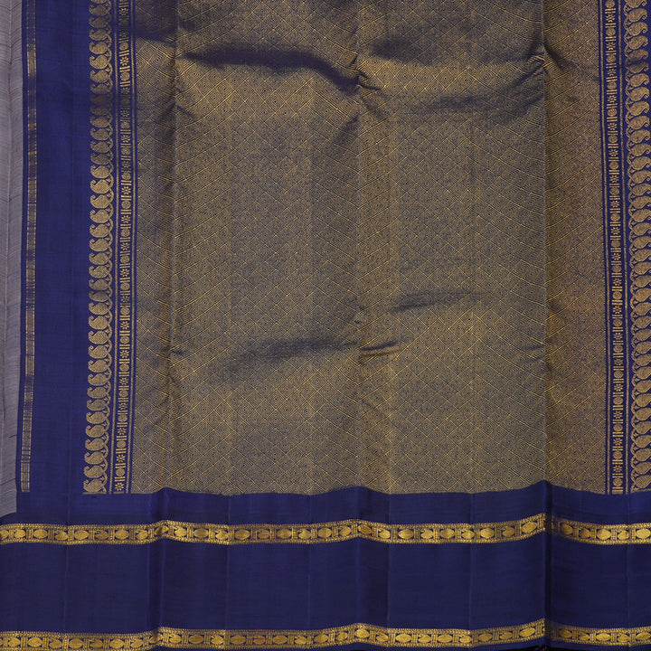 Hayagrivas Handloom Baby Pink Kanjivaram Silk Saree with Midnight Blue Border KBE765G2-1