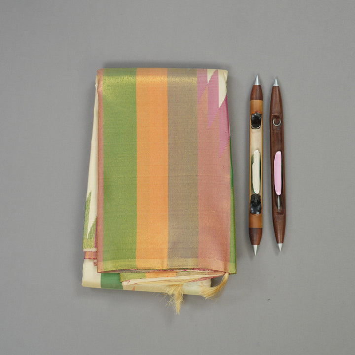 Hayagrivas Handloom Sandal Kanjivaram Silk Saree with Temple Border KBE766G3-1