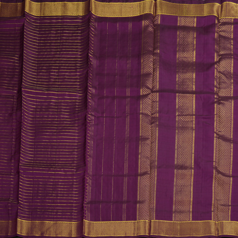Hayagrivas Handloom Purple Ten Yards Silk Madisar KBE770H5-1