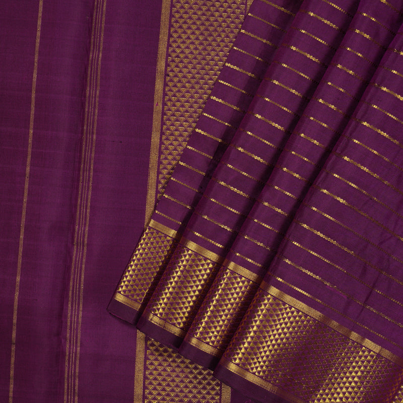 Hayagrivas Handloom Purple Ten Yards Silk Madisar KBE770H5-1