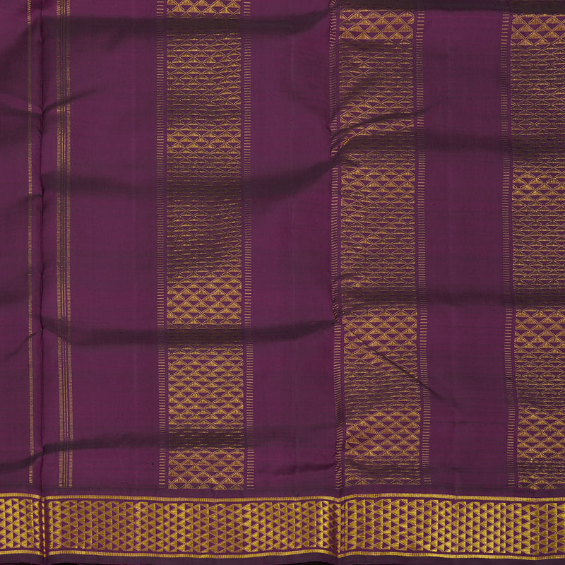Hayagrivas Orange Pure Ten Yards Silk Madisar with Deep Violet border KBE770H9-1