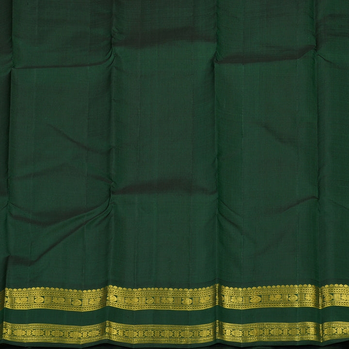 Hayagrivas Handloom Red Kanjivaram Silk Saree with Karum Pachai Border KBE771H3-3