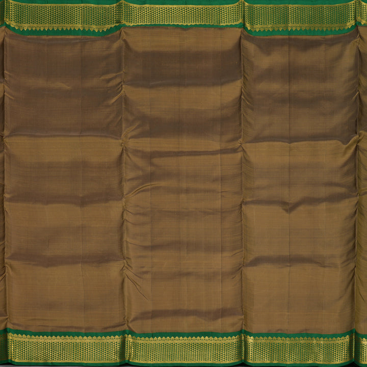 Hayagrivas Handloom Khaki Brown Ten Yards Silk Madisar KBE772H5-2
