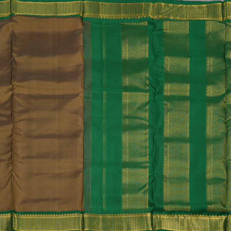 Hayagrivas Handloom Khaki Brown Ten Yards Silk Madisar KBE772H5-2