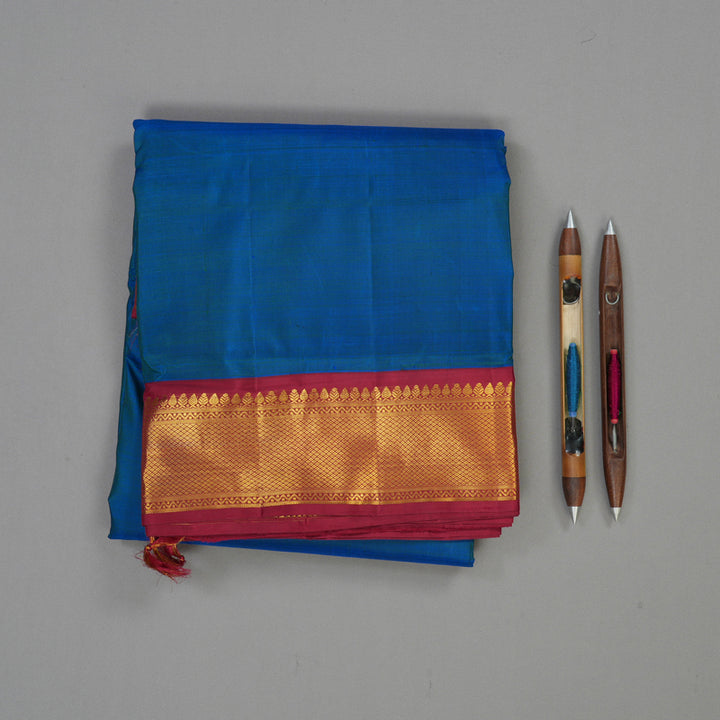 Hayagrivas Handloom Mayilkazhuthu Ten Yards Silk Madisar KBE772H5-3