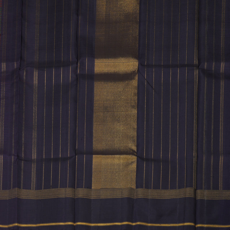 Hayagrivas Handloom Maroon & Green stripes Kanjivaram Silk Saree KBE777H7-1