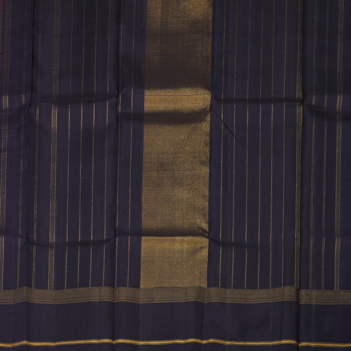 Hayagrivas Handloom Maroon & Green stripes Kanjivaram Silk Saree KBE777H7-1