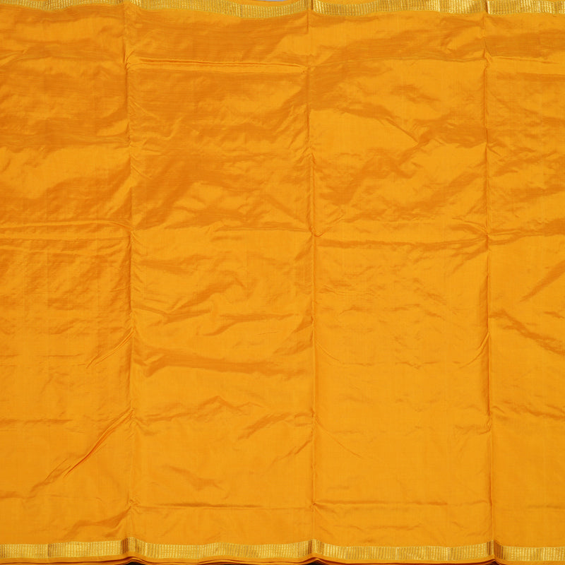 Hayagrivas Handloom Mango Yellow Kanjivaram Ten Yards Silk Saree KBE779H2-5