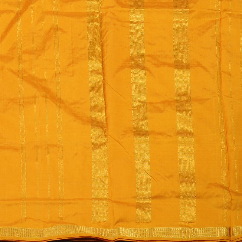 Hayagrivas Handloom Mango Yellow Kanjivaram Ten Yards Silk Saree KBE779H2-5