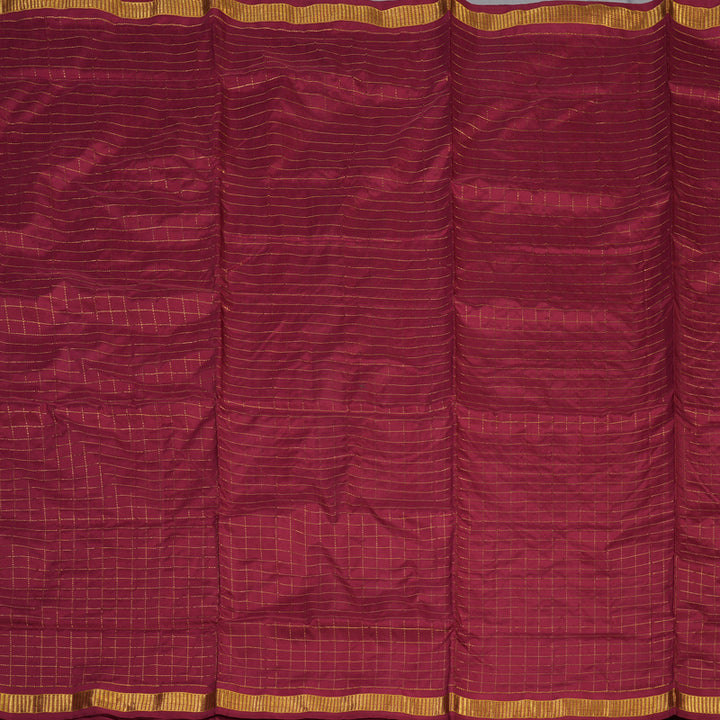 Hayagrivas Handloom Maroon Ten Yards Silk Madisar KBE779H3-1