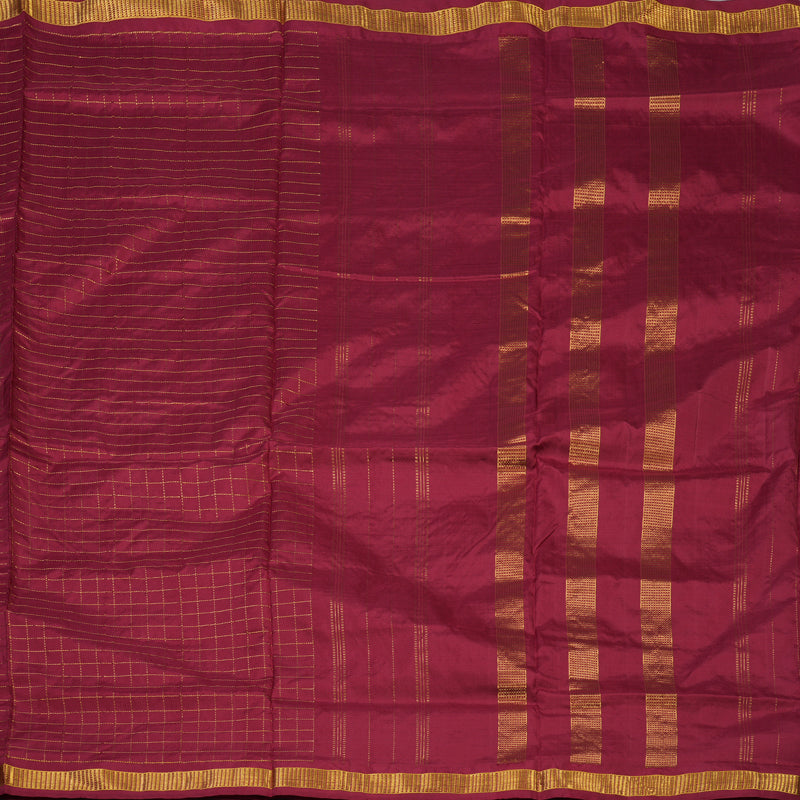 Hayagrivas Handloom Maroon Ten Yards Silk Madisar KBE779H3-1