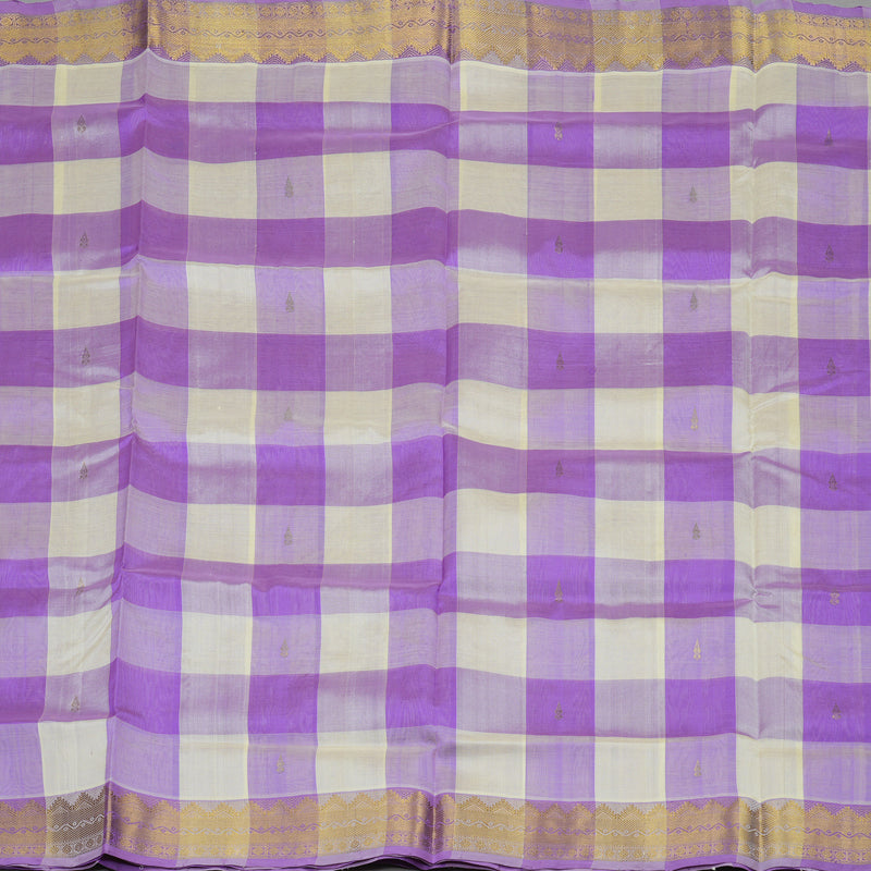 Hayagrivas Handloom Multicolour Checks Pure Silk Cotton Saree with Lavendar Border KBE782H5-22