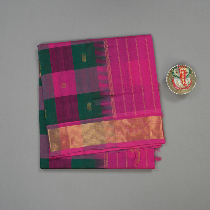 Hayagrivas Handloom Multicolour Pure Silk Cotton Saree with Pink Border KBE782H5-28