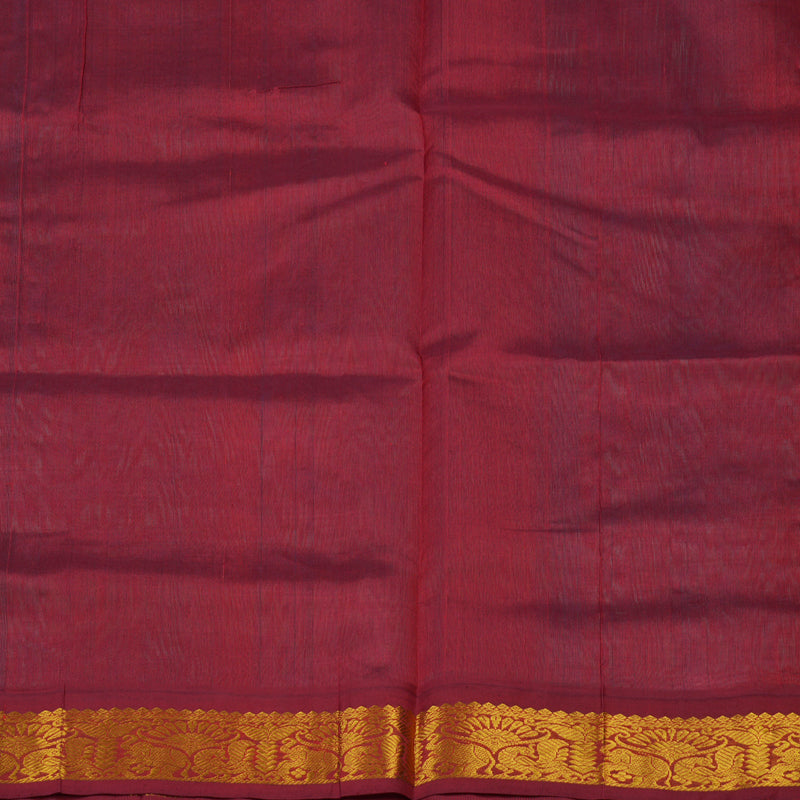 Hayagrivas Turquoise Blue Pure Silk Cotton Saree with Maroon border KBE783H1-13