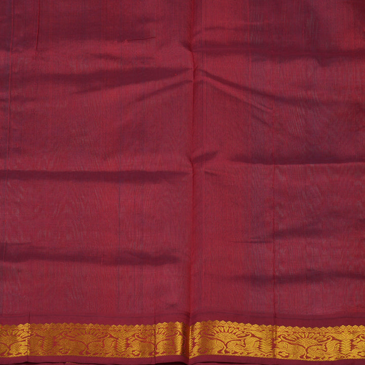 Hayagrivas Turquoise Blue Pure Silk Cotton Saree with Maroon border KBE783H1-13