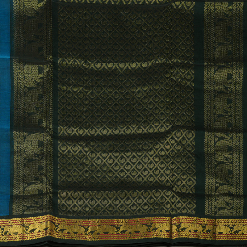 Hayagrivas Sky Blue Pure Silk Cotton Saree KBE783H3-15