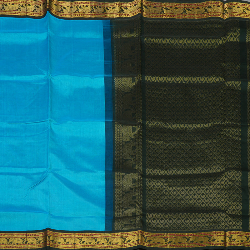 Hayagrivas Sky Blue Pure Silk Cotton Saree KBE783H3-15