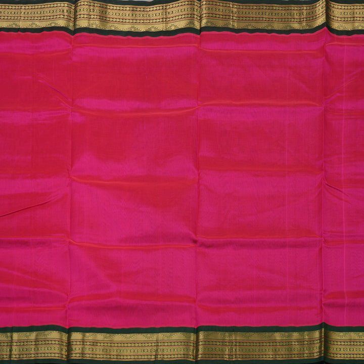 Hayagrivas Magenta Pink Pure Silk Cotton Saree with Karum Pachai Border KBE783H3-3