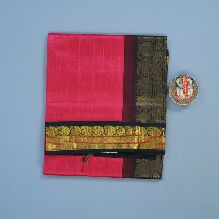 Hayagrivas Pink Pure Silk Cotton Saree KBE783H3-7