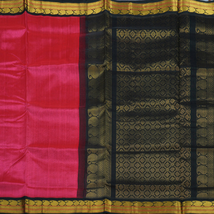 Hayagrivas Pink Pure Silk Cotton Saree KBE783H3-7