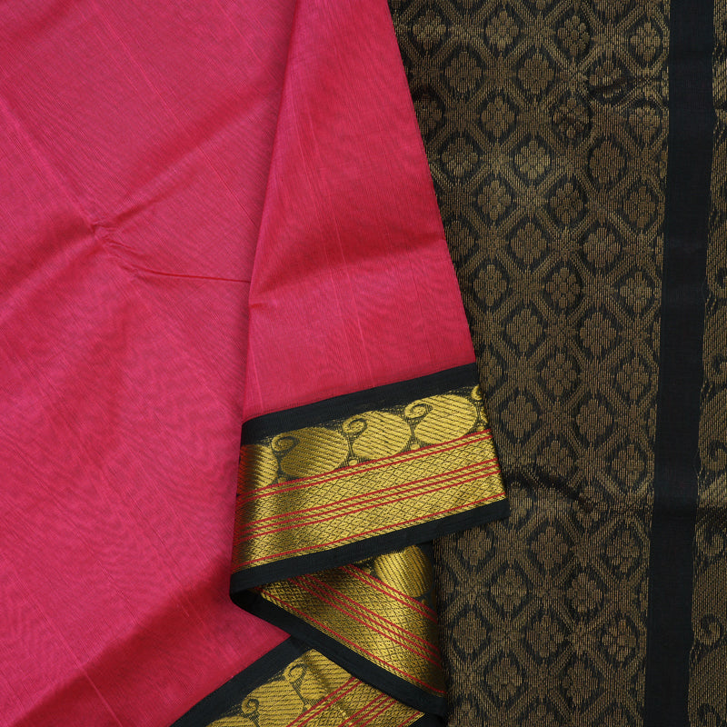 Hayagrivas Pink Pure Silk Cotton Saree KBE783H3-7