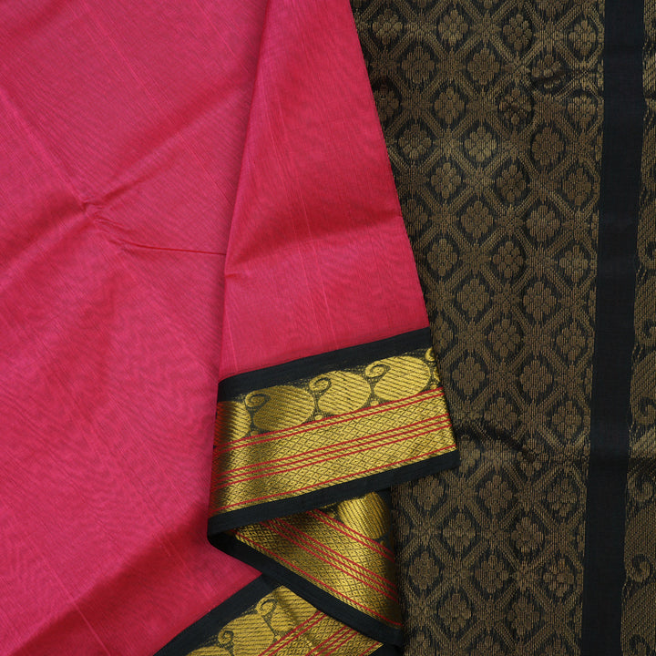 Hayagrivas Pink Pure Silk Cotton Saree KBE783H3-7