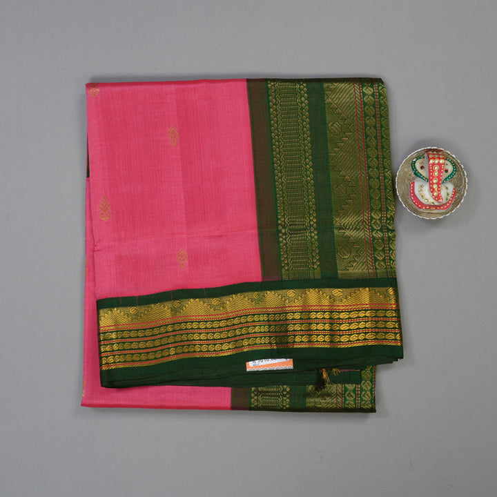 Hayagrivas Pink Pure Silk Cotton Saree KBE783H4-2