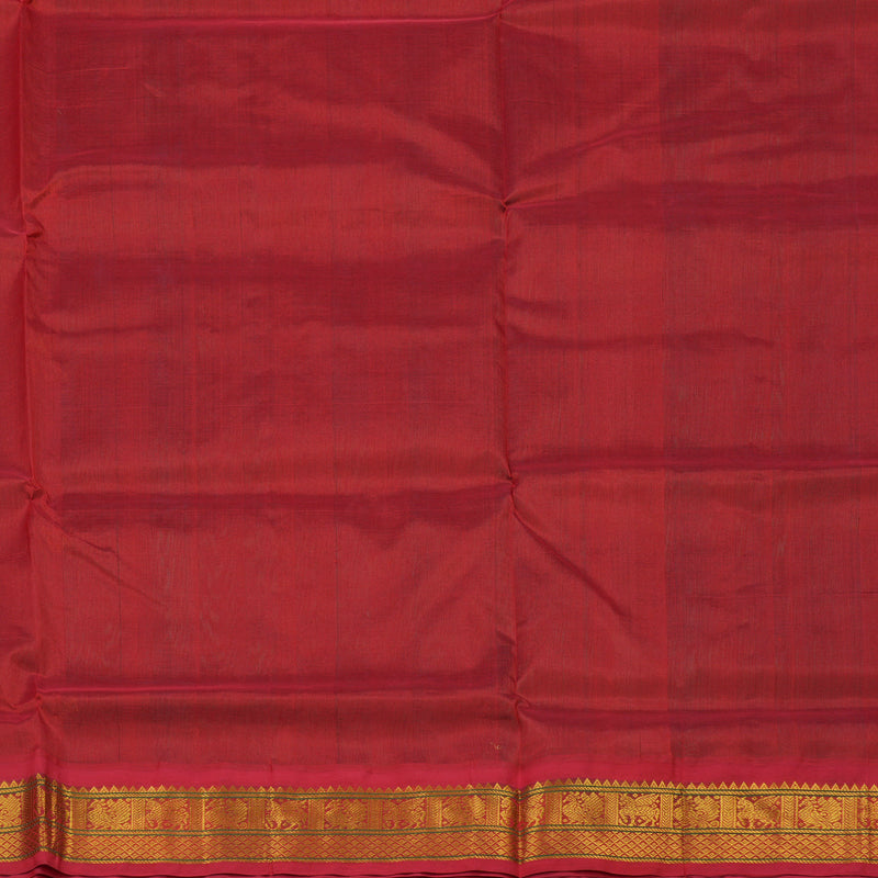 Hayagrivas Sea Green Pure Silk Cotton Saree with Red border KBE783H4-29