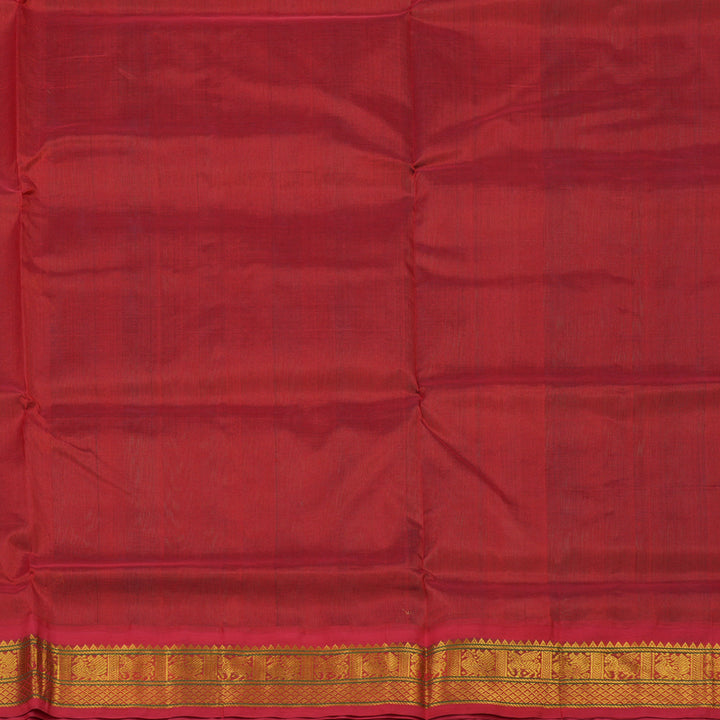 Hayagrivas Sea Green Pure Silk Cotton Saree with Red border KBE783H4-29