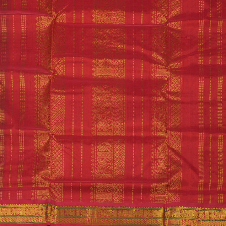 Hayagrivas Sea Green Pure Silk Cotton Saree with Red border KBE783H4-29