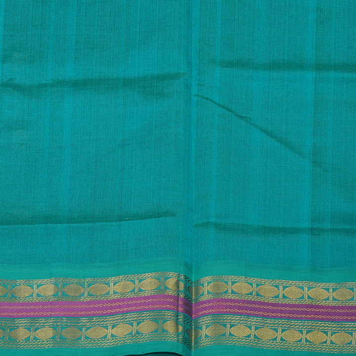 Hayagrivas Handloom Karum Pachai Pure Silk Cotton Saree with Teal Border KBE783H4-53