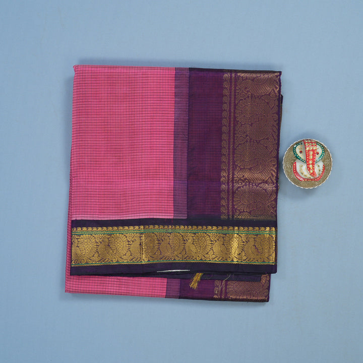 Hayagrivas Rose Pink Pure Silk Cotton Saree KBE784H2-12