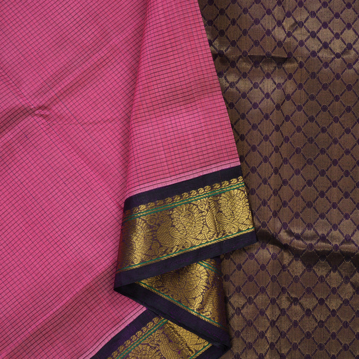 Hayagrivas Rose Pink Pure Silk Cotton Saree KBE784H2-12