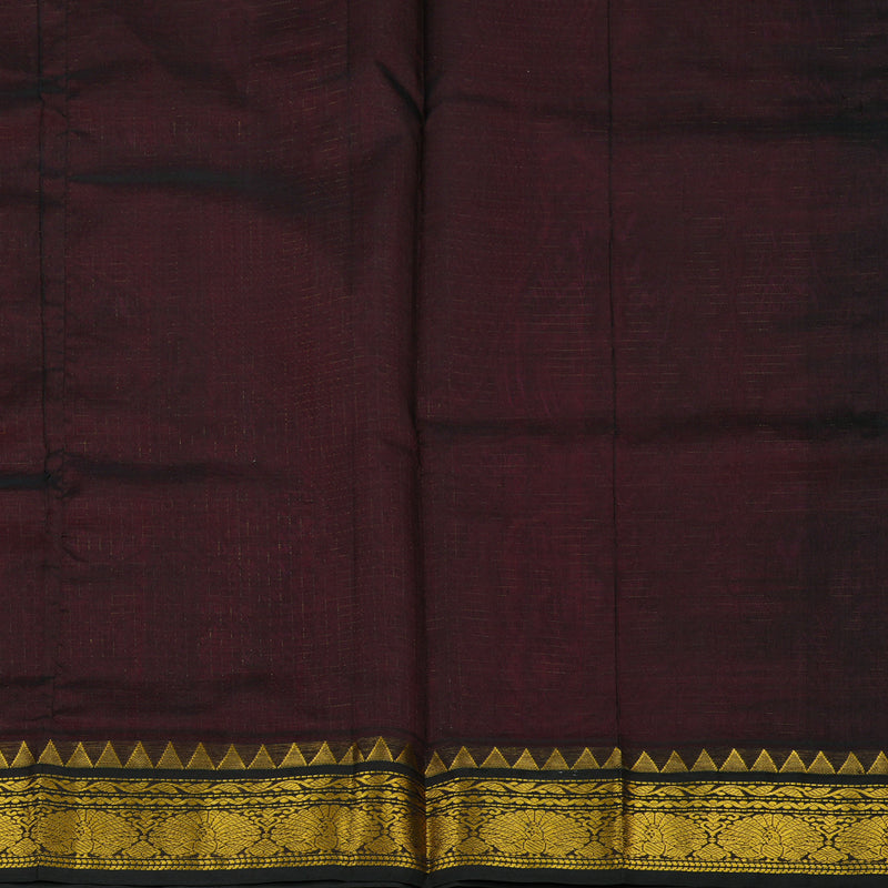 Hayagrivas Handloom Deep Pink Pure Silk Cotton Saree with Black Border KBE784H4-10