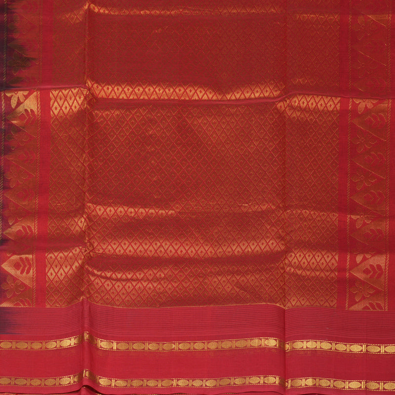 Hayagrivas Peacock Blue Pure Silk Cotton Saree KBE785H3-2