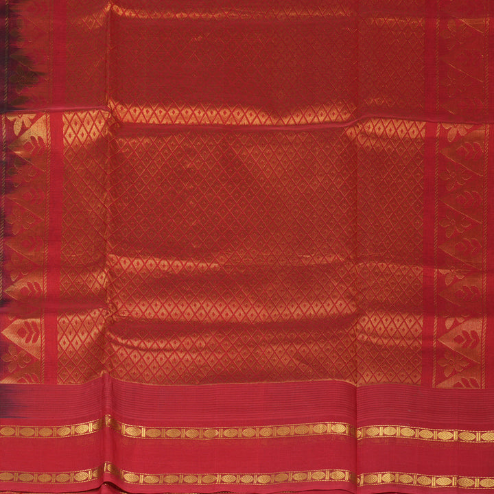 Hayagrivas Peacock Blue Pure Silk Cotton Saree KBE785H3-2