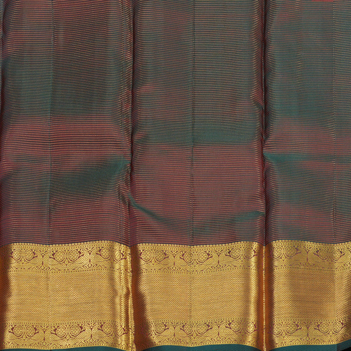 Hayagrivas Handloom Honey Mustard Kanjivaram Silk Saree with Deep Manthalir Edging KBE786H16-2