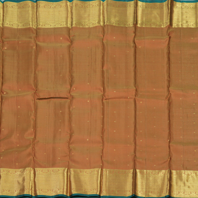 Hayagrivas Handloom Honey Mustard Kanjivaram Silk Saree with Deep Manthalir Edging KBE786H16-2