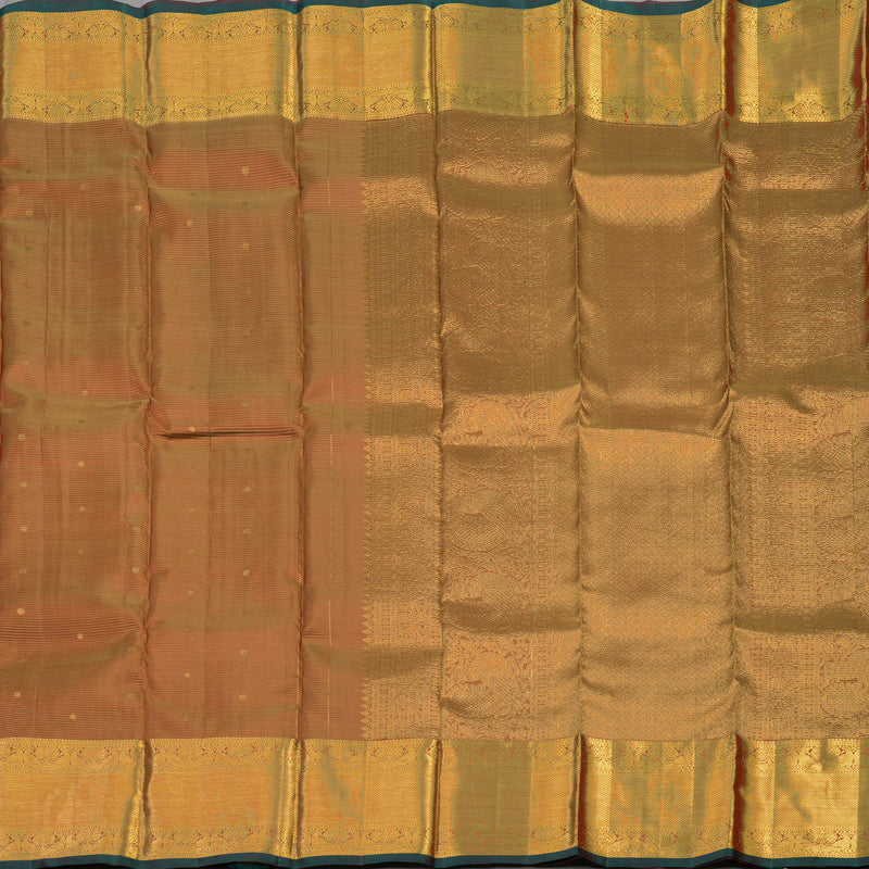 Hayagrivas Handloom Honey Mustard Kanjivaram Silk Saree with Deep Manthalir Edging KBE786H16-2