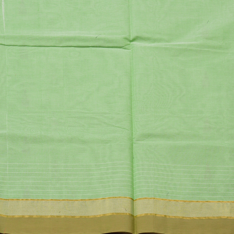 Hayagrivas Handloom Pure Cotton Saree in Regal Apple Green  KBE78D12-21