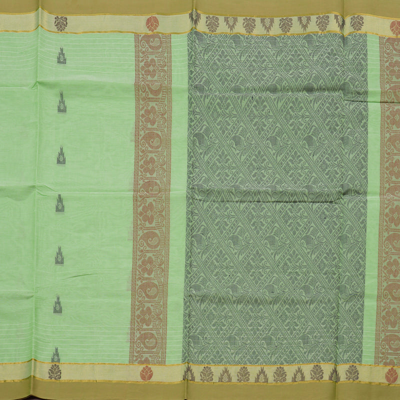 Hayagrivas Handloom Pure Cotton Saree in Regal Apple Green  KBE78D12-21