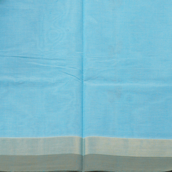 Hayagrivas Handloom Pure Cotton Saree in Bold Sky Blue KBE78D12-28