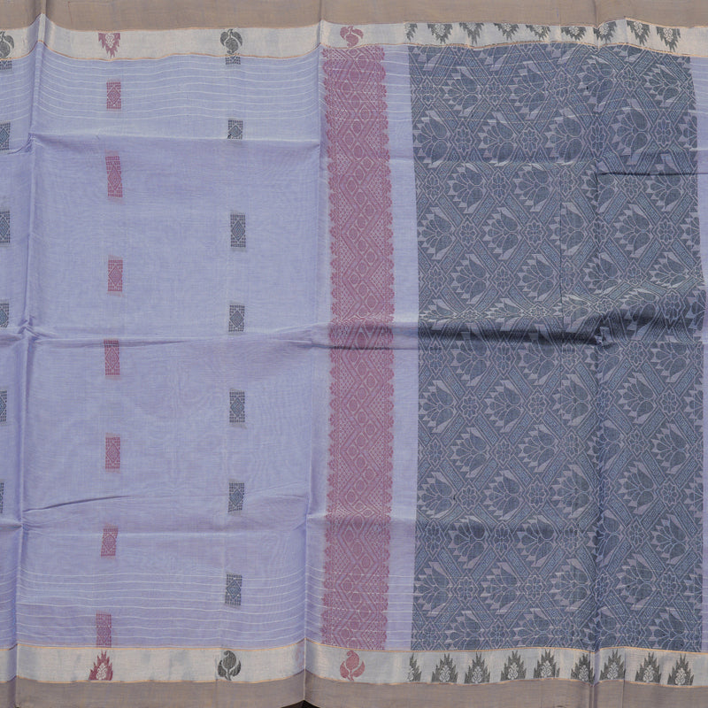 Hayagrivas Handloom Pure Cotton Saree in Sophisticated Lavender KBE78D12-31